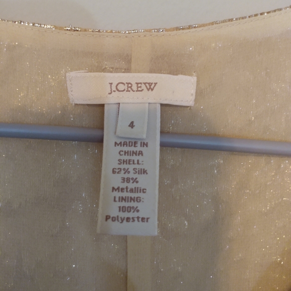 J. Crew gold brocade cowl neck sleeveless top - Picture 3 of 7